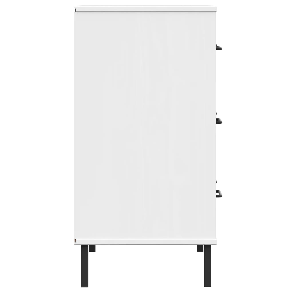 Skjenk med 3 skuffer hvit 77x40x79,5 cm heltre OSLO