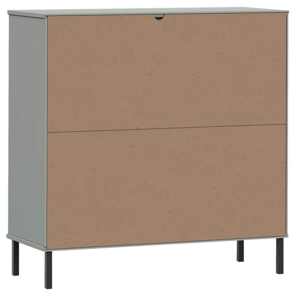 Bokhylle med metallben grå 90x35x90,5 cm heltre OSLO