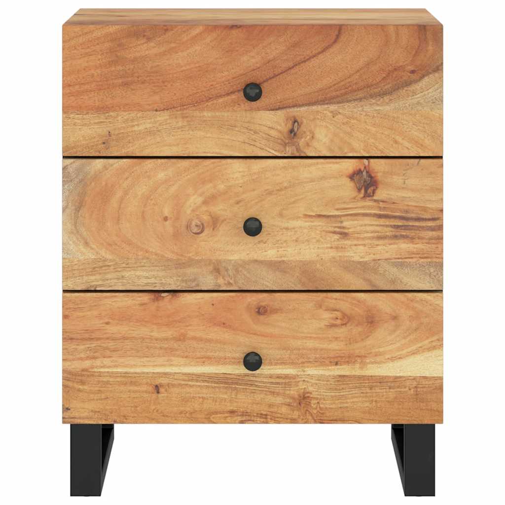 Nattbord 50x33x62 cm heltre akasie og konstruert tre