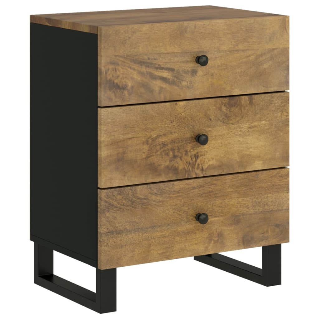 Nattbord 50x33x62 cm heltre mango og konstruert tre