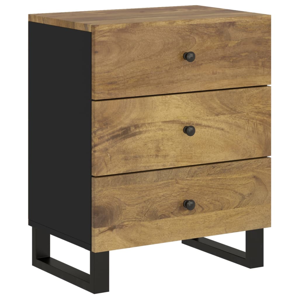 Nattbord 50x33x62 cm heltre mango og konstruert tre