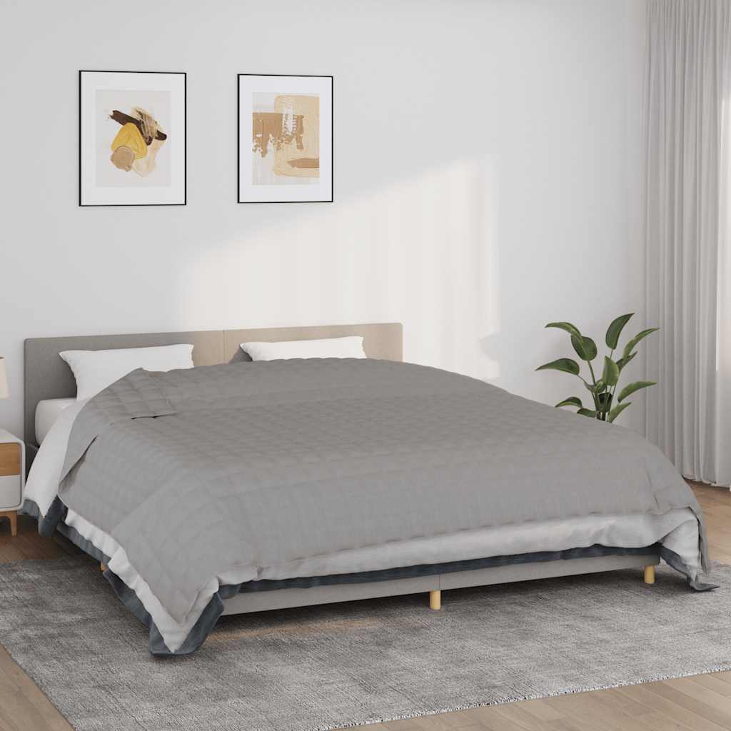 Vektdyne grå 220x260 cm 15 kg stoff