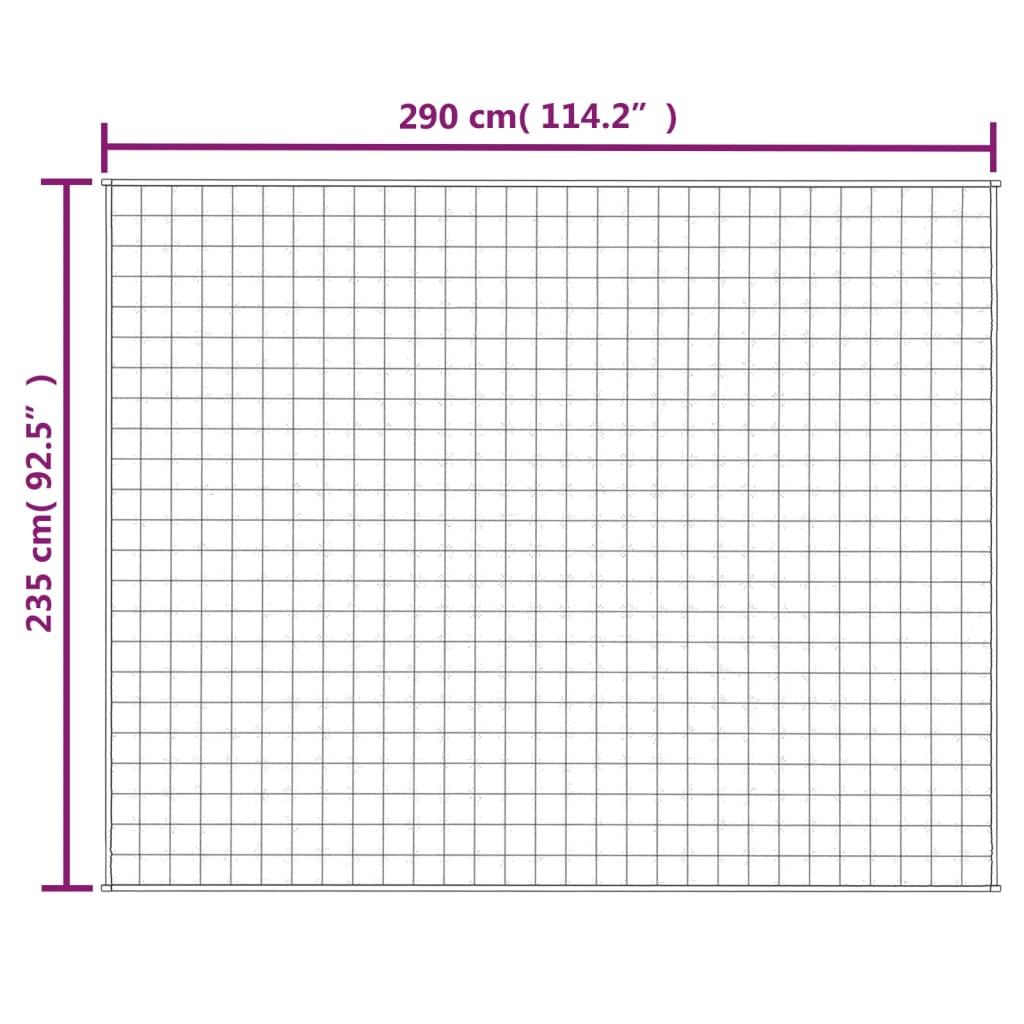 Vektdyne grå 235x290 cm 11 kg stoff