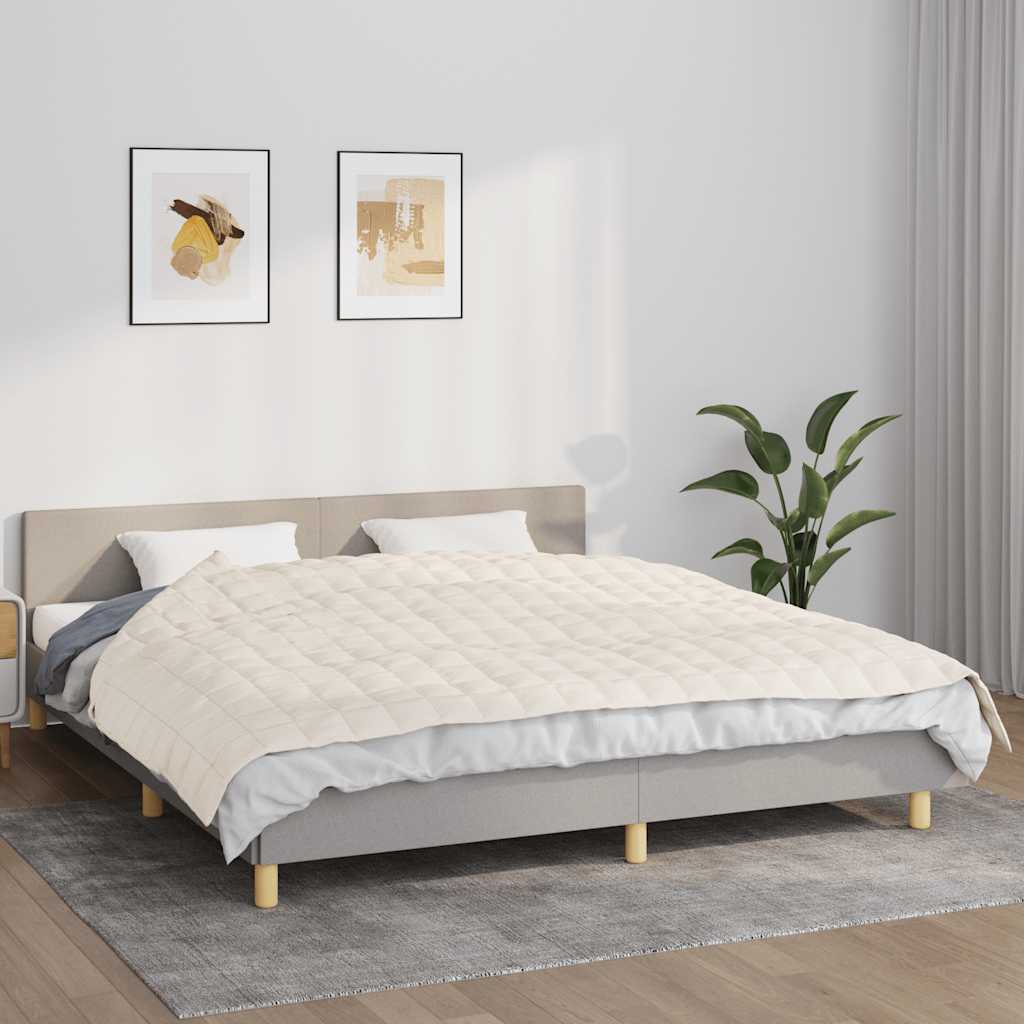 Vektdyne kremhvit 155x220 cm 11 kg stoff