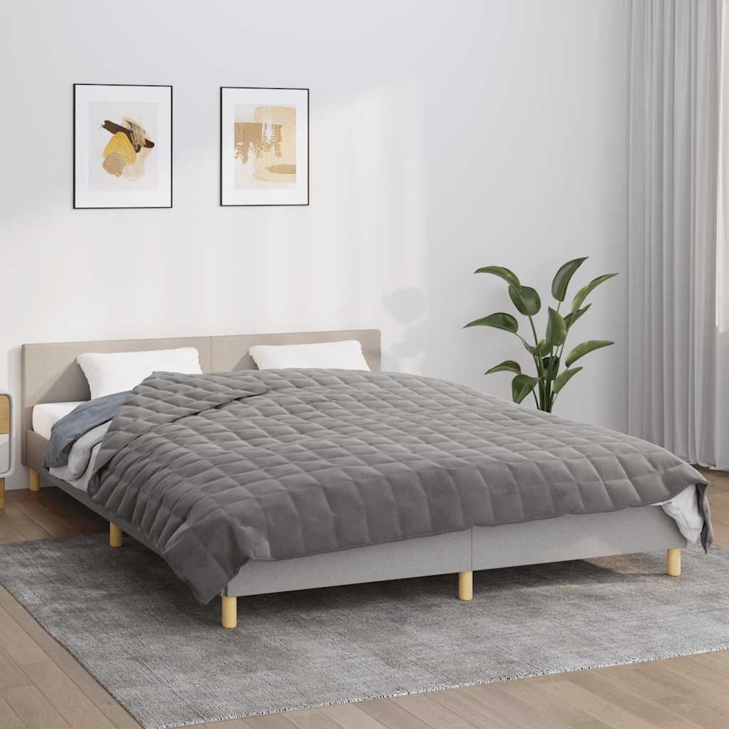 Vektdyne grå 220x235 cm 11 kg stoff vidaXL