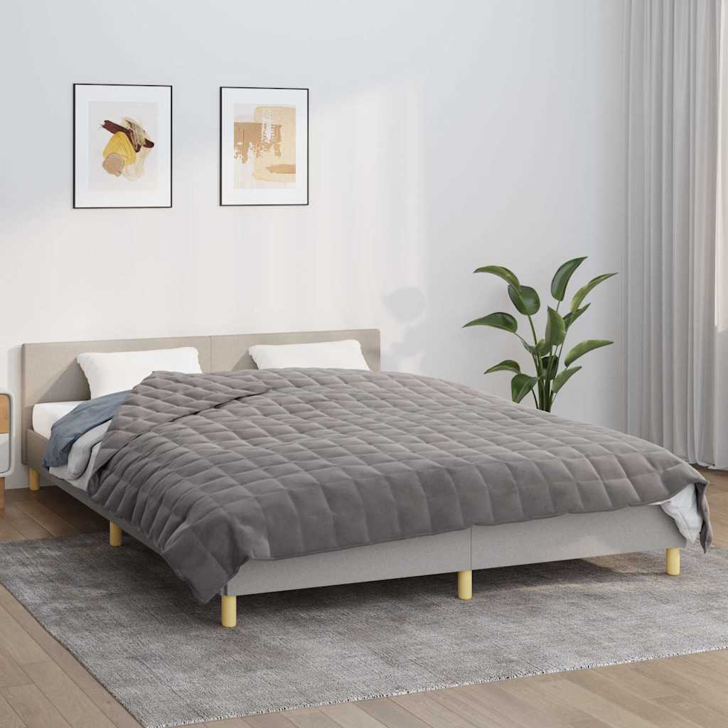 Vektdyne grå 220x235 cm 15 kg stoff vidaXL