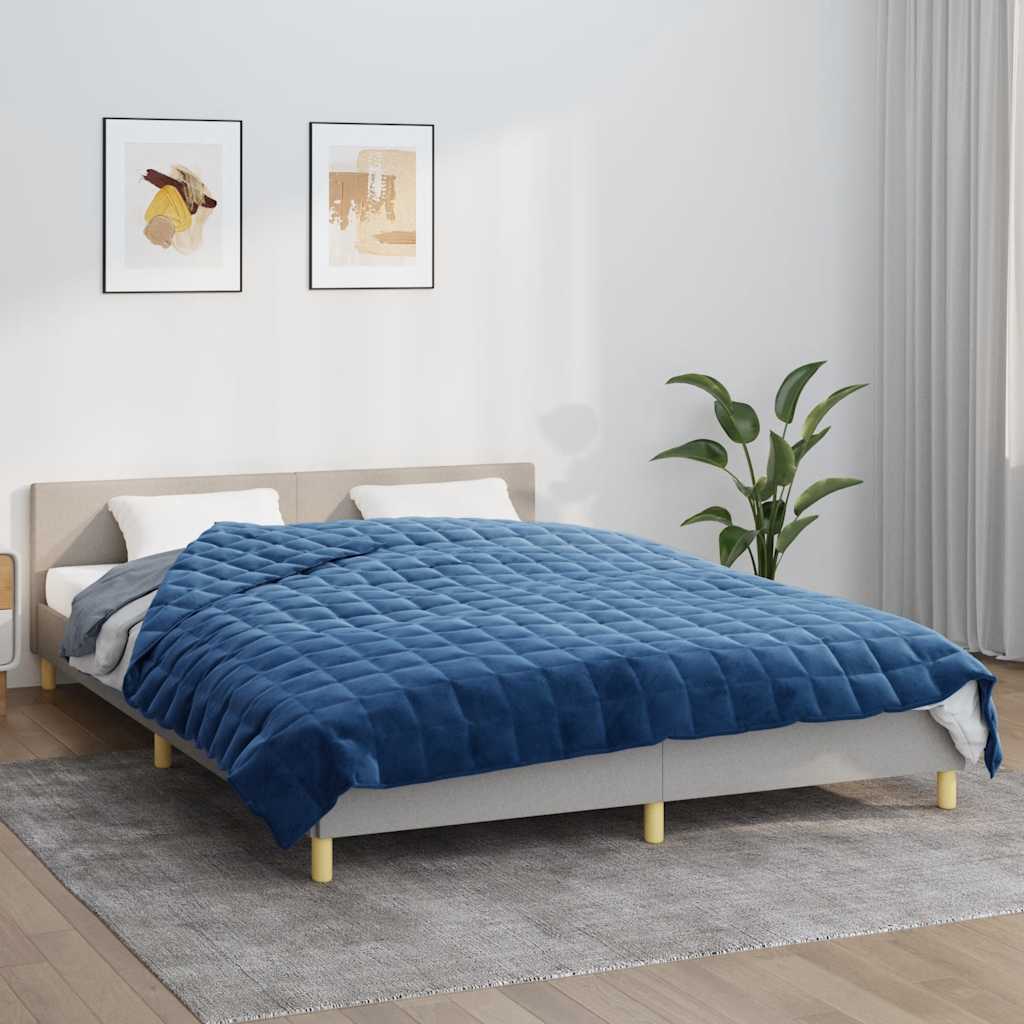Vektdyne blå 220x235 cm 15 kg stoff vidaXL