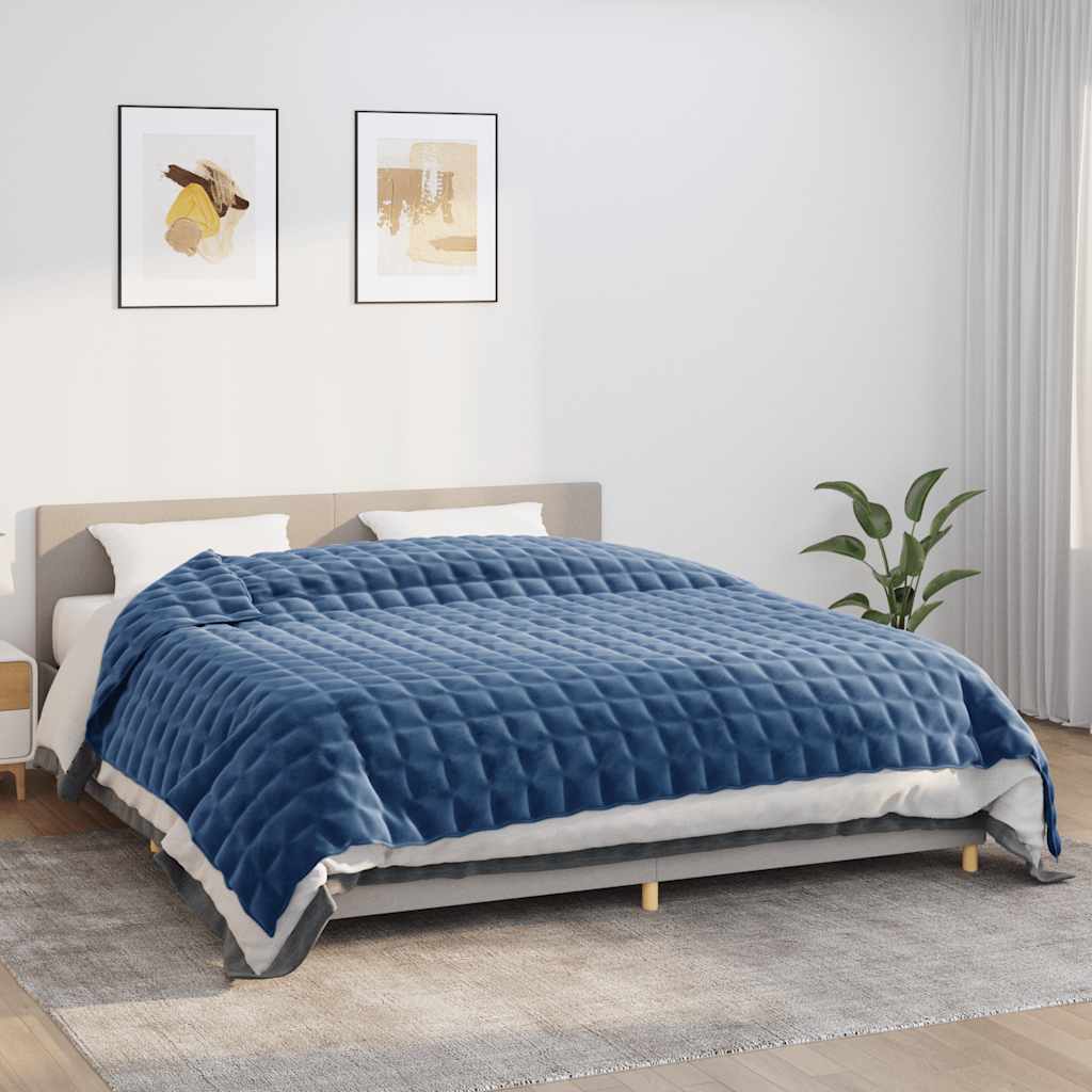 Vektdyne blå 220x260 cm 15 kg stoff vidaXL