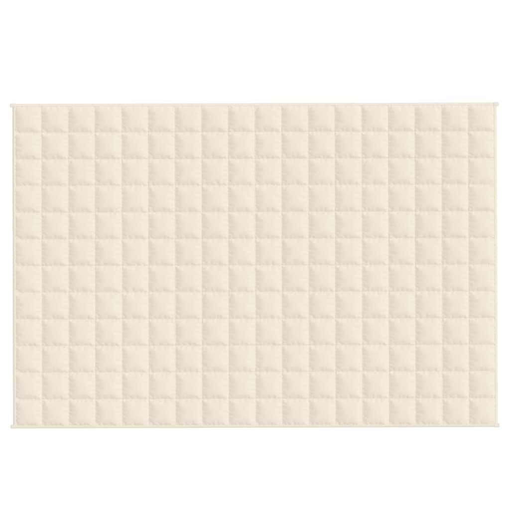 Vektdyne kremhvit 120x180 cm 5 kg stoff vidaXL
