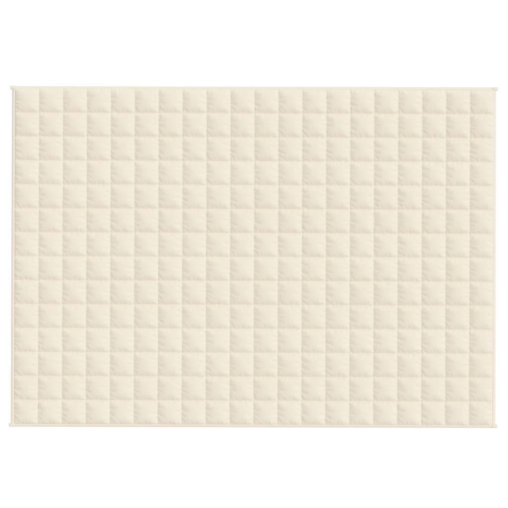 Vektdyne kremhvit 138x200 cm 10 kg stoff vidaXL