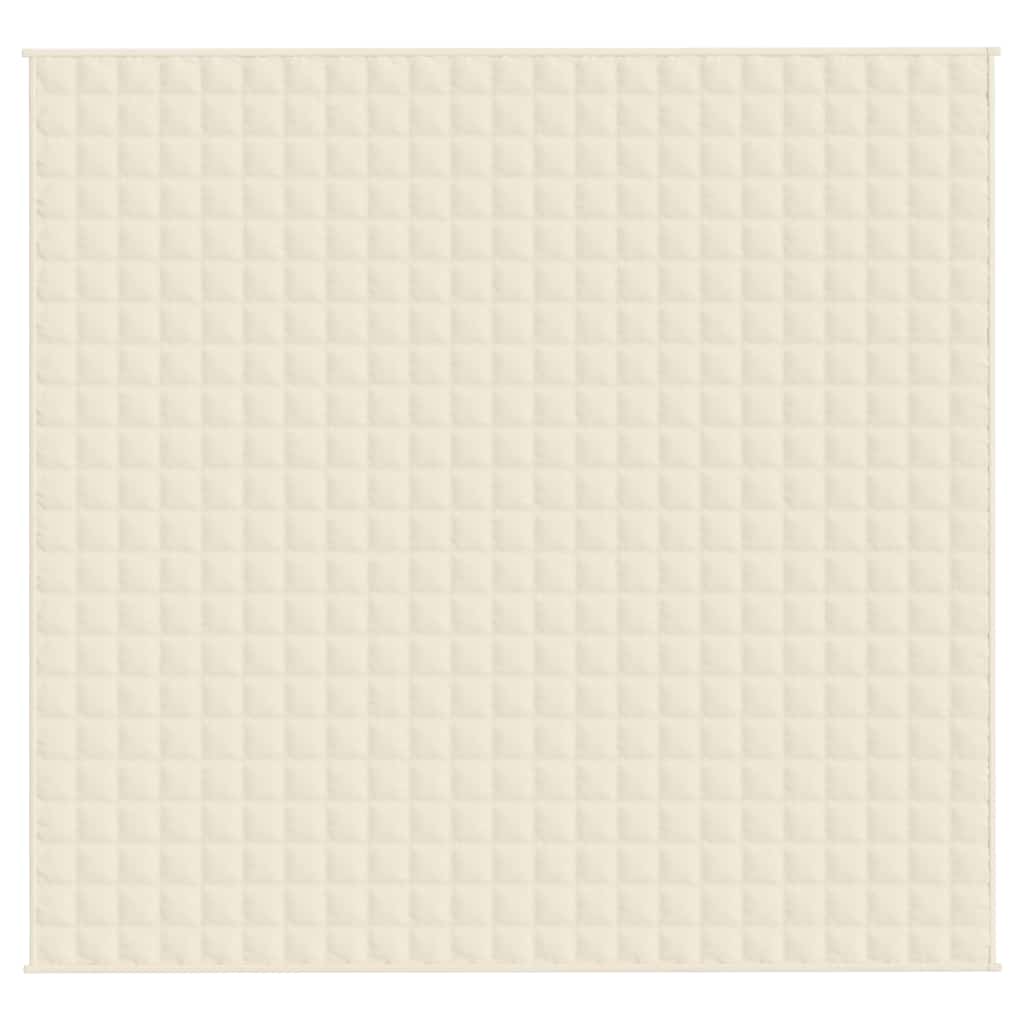 Vektdyne kremhvit 220x235 cm 15 kg stoff vidaXL