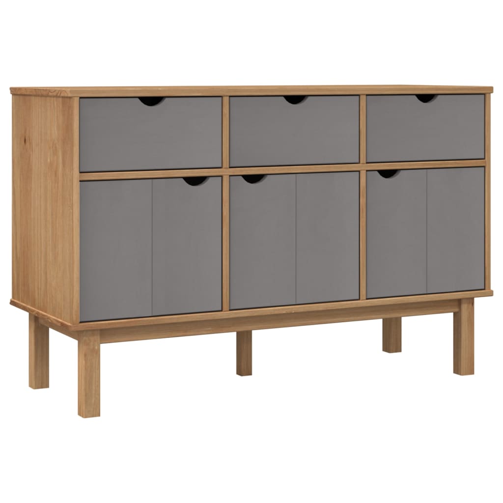 Skjenk OTTA brun og grå 114x43x73,5 cm heltre furu