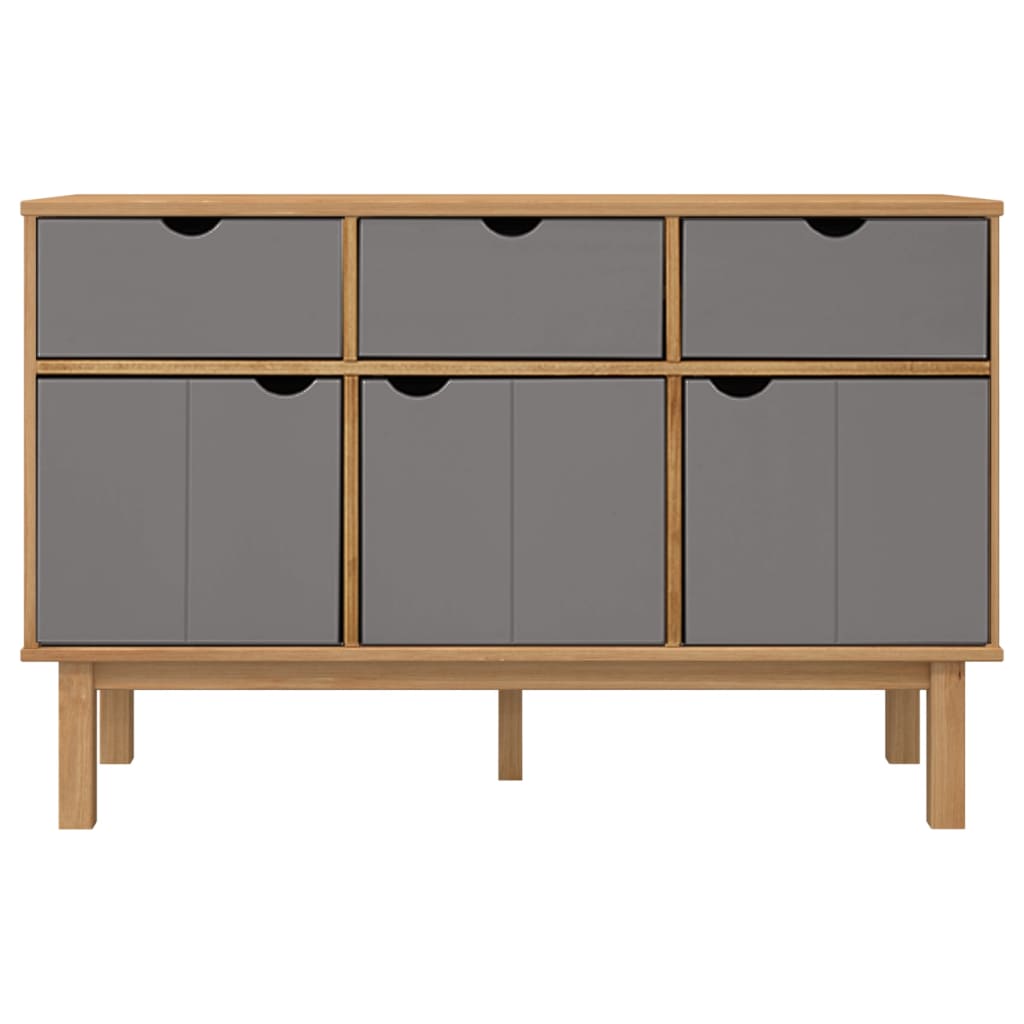 Skjenk OTTA brun og grå 114x43x73,5 cm heltre furu