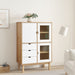 Highboard OTTA brun og hvit 85x43x125 cm heltre furu