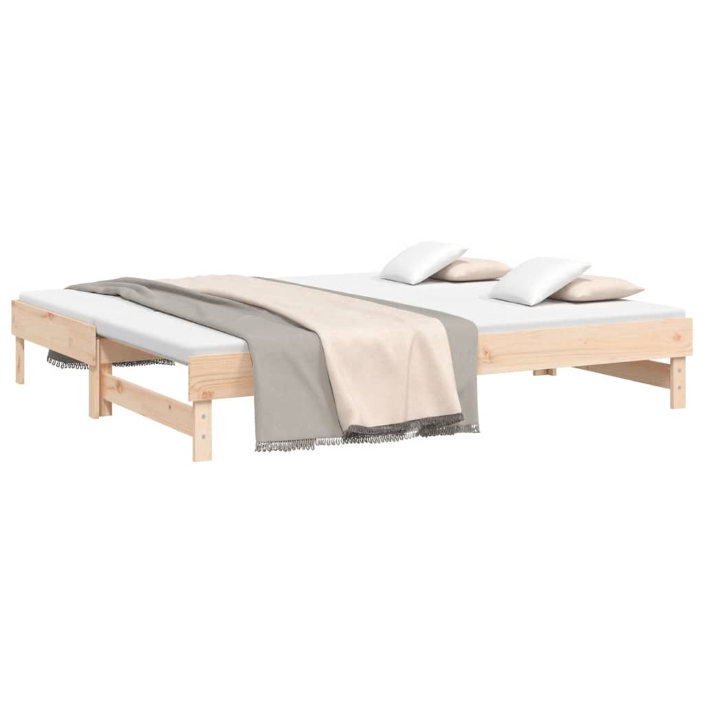 Uttrekkbar dagseng 2x(80x200) cm heltre furu