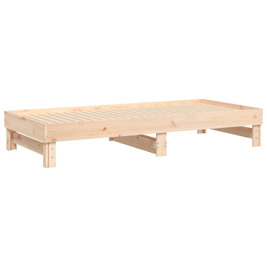 Uttrekkbar dagseng 2x(80x200) cm heltre furu