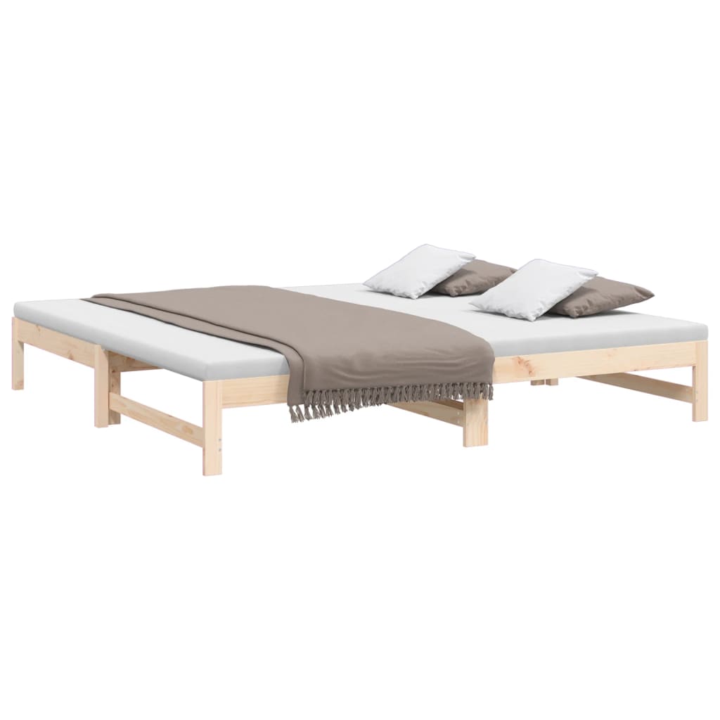 Uttrekkbar dagseng 2x(80x200) cm heltre furu