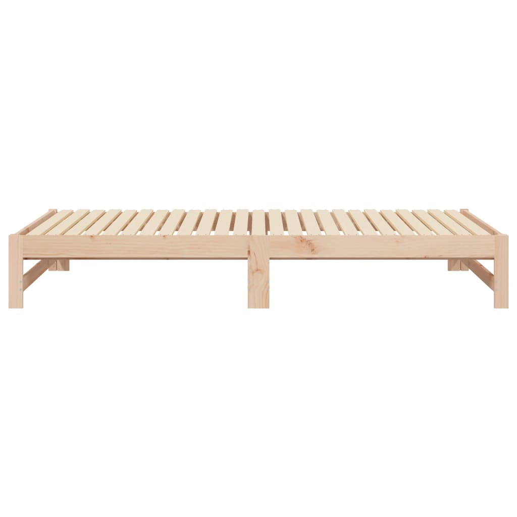 Uttrekkbar dagseng 2x(80x200) cm heltre furu