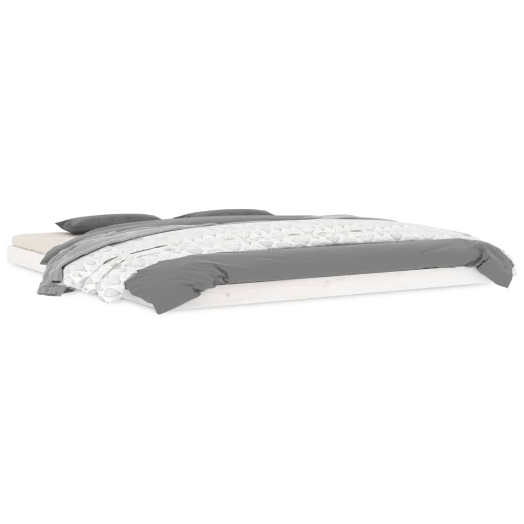 Sengeramme hvit 180x200 cm heltre furu