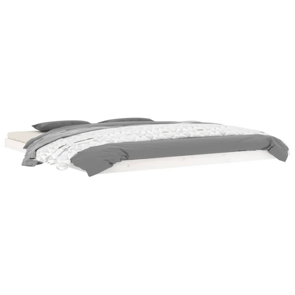 Sengeramme hvit 180x200 cm heltre furu