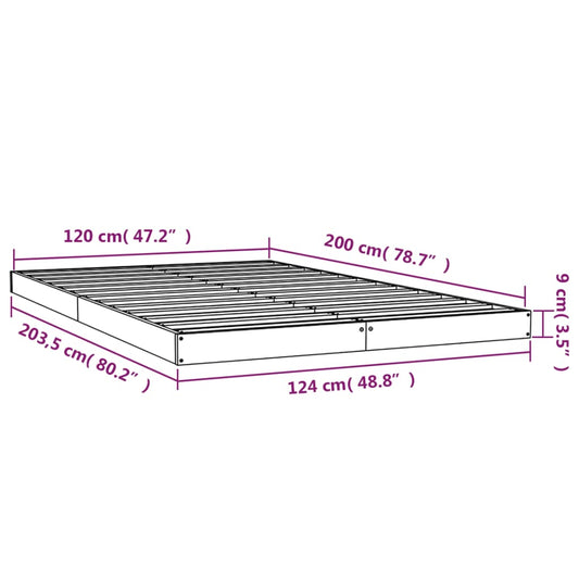 Sengeramme 120x200 cm heltre furu
