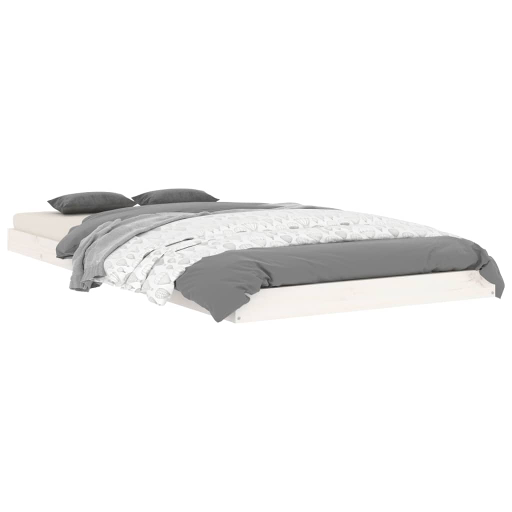 Sengeramme hvit 90x190 cm heltre furu
