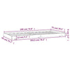 Sengeramme uten madrass hvit 75x190 cm heltre furu
