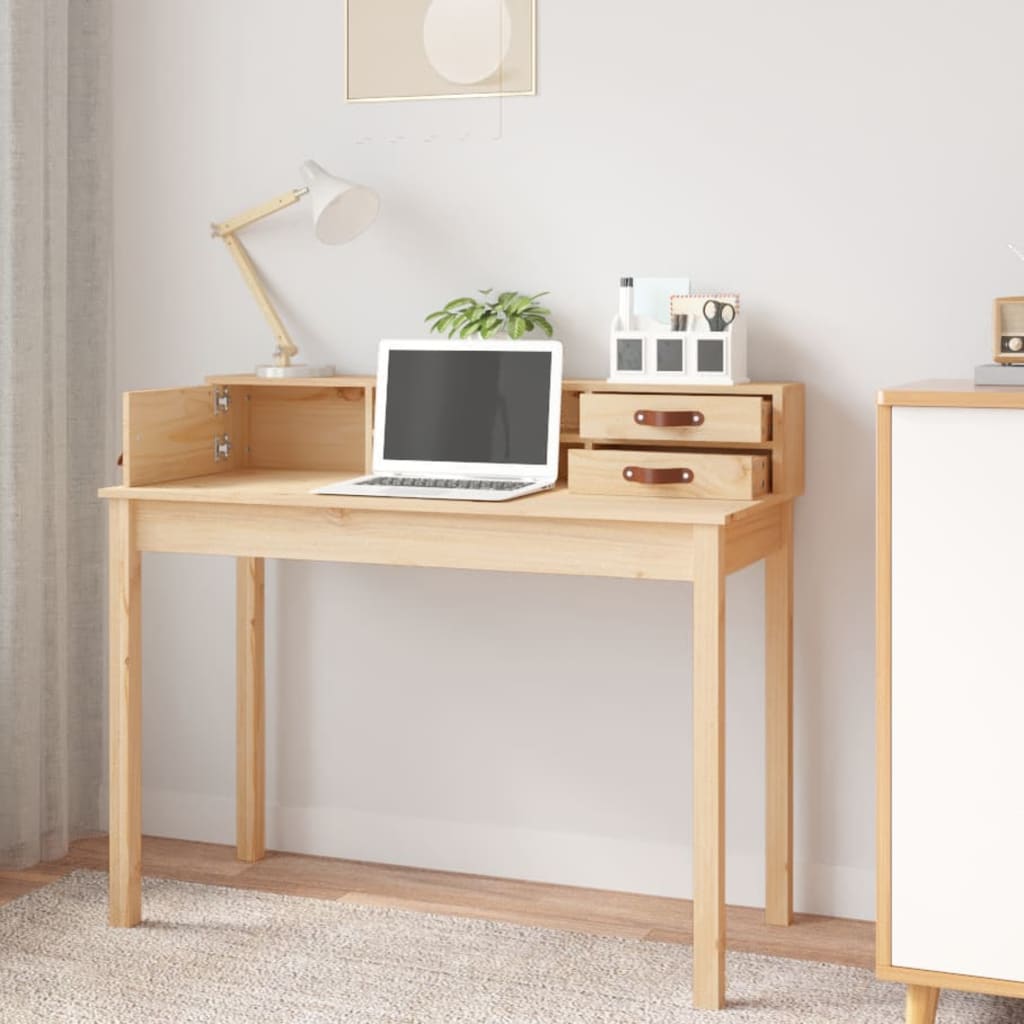 Skrivebord 110x50x93 cm heltre furu