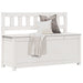 Benk hvit 110x41x76,5 cm heltre furu