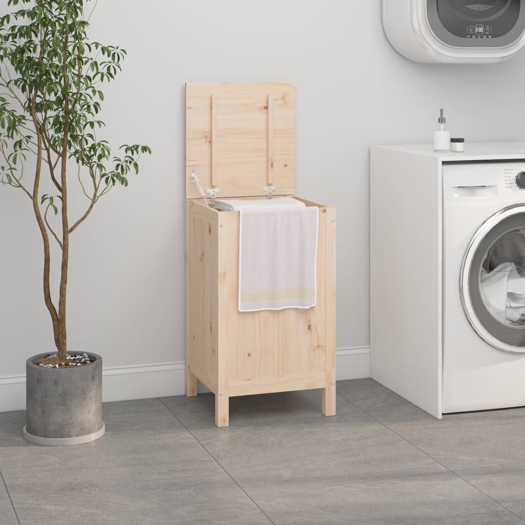 Skittentøyskurv 44x44x76 cm heltre furu