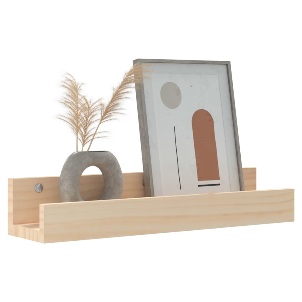 Vegghyller 2 stk 50x12x9 cm heltre furu