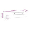 Vegghyller 2 stk 50x12x9 cm heltre furu