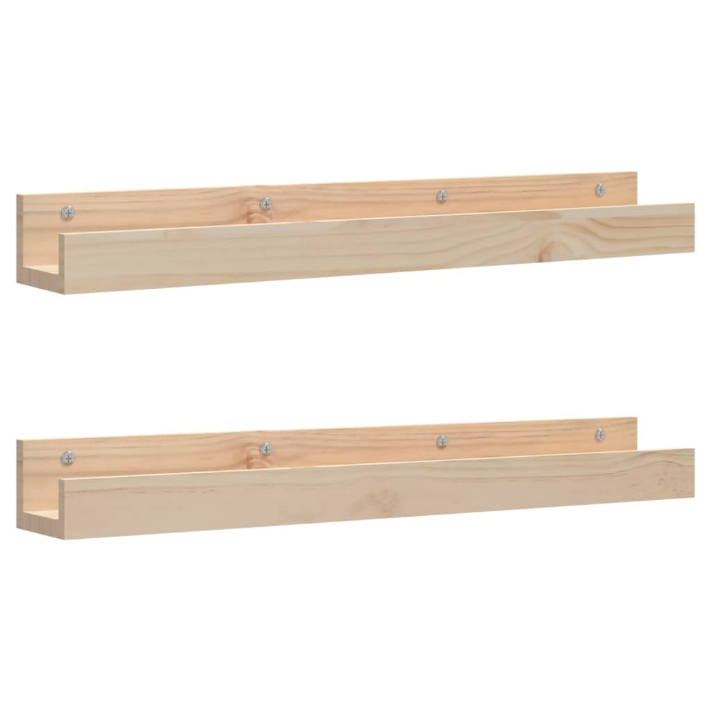 Vegghyller 2 stk 80x12x9 cm heltre furu