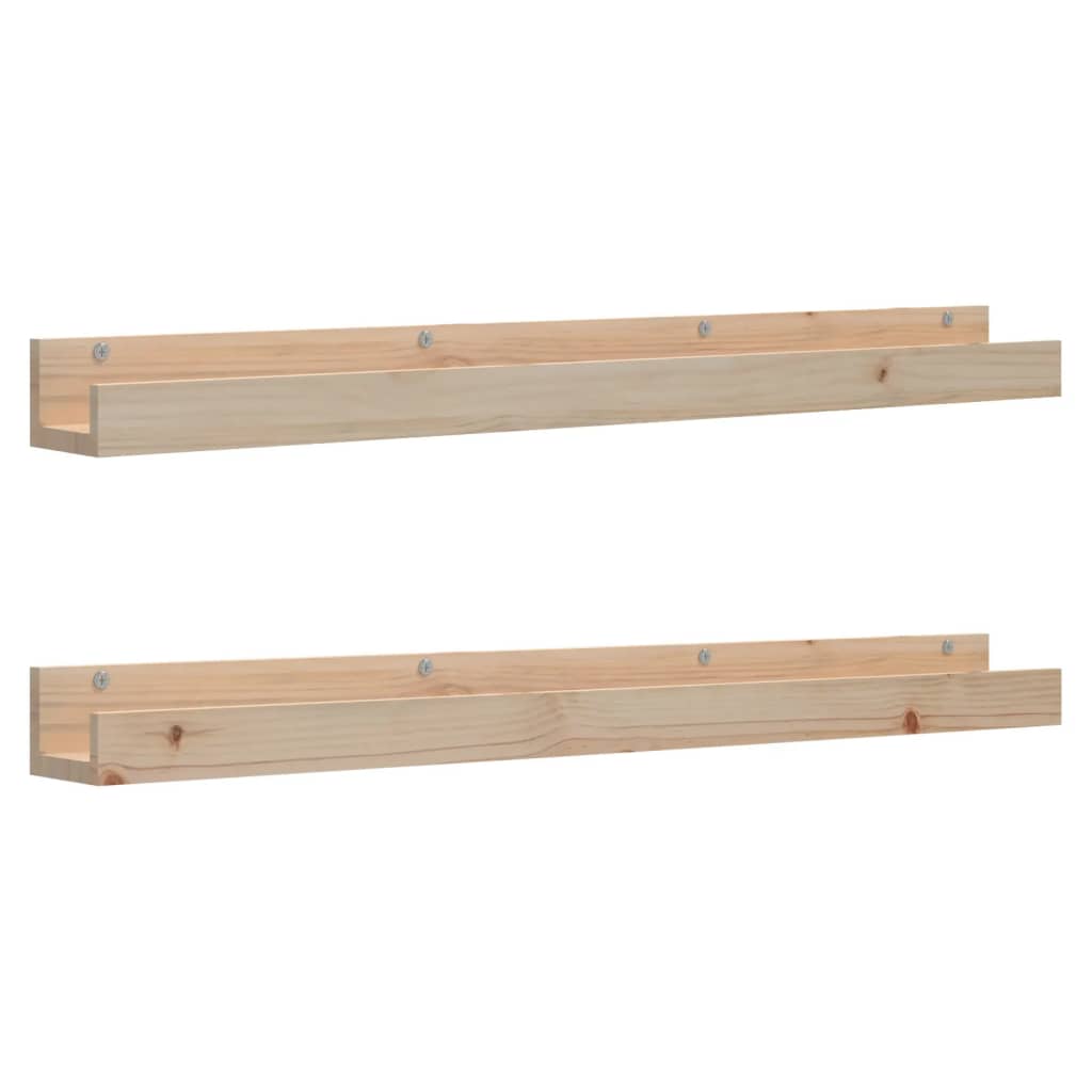 Vegghyller 2 stk 110x12x9 cm heltre furu