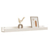 Vegghyller 2 stk hvit 110x12x9 cm heltre furu