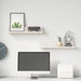 Vegghyller 2 stk hvit 50x11x9 cm heltre furu