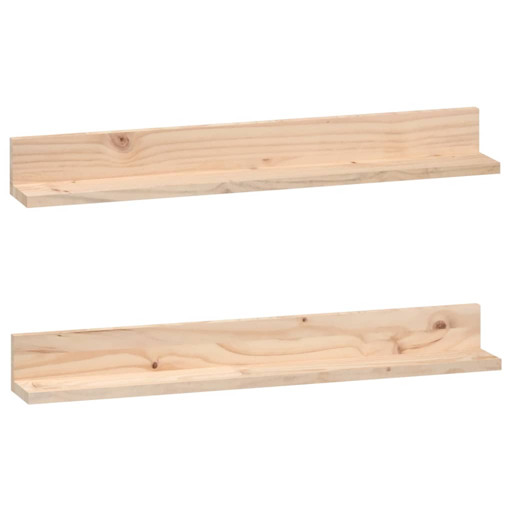 Vegghyller 2 stk 80x11x9 cm heltre furu