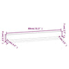 Vegghyller 2 stk 80x11x9 cm heltre furu