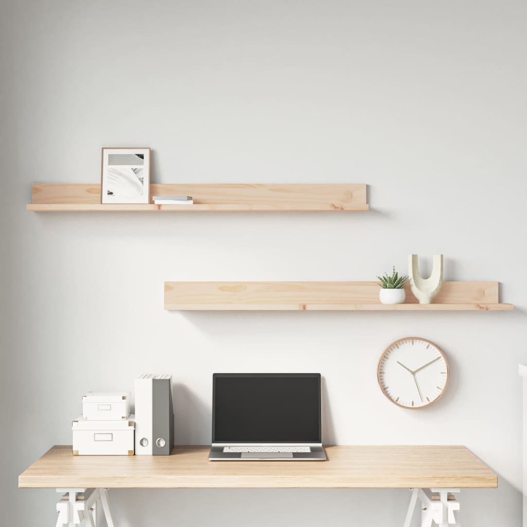 Vegghyller 2 stk 110x11x9 cm heltre furu