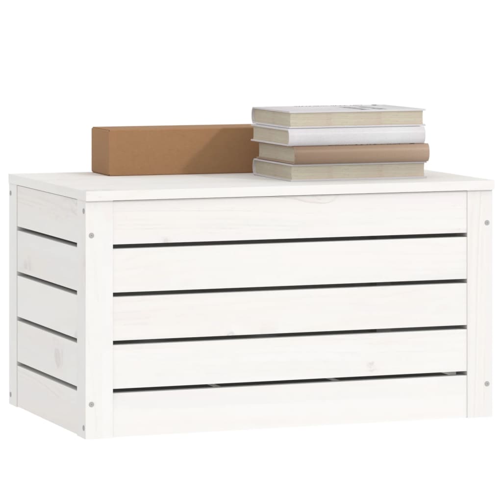 Putekasse hvit 59,5x36,5x33 cm heltre furu