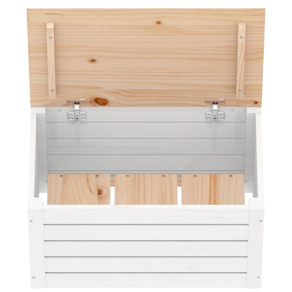 Putekasse hvit 59,5x36,5x33 cm heltre furu