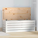 Putekasse hvit 89x36,5x33 cm heltre furu