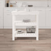 Arbeidsbenk hvit 78,5x50x80 cm heltre furu