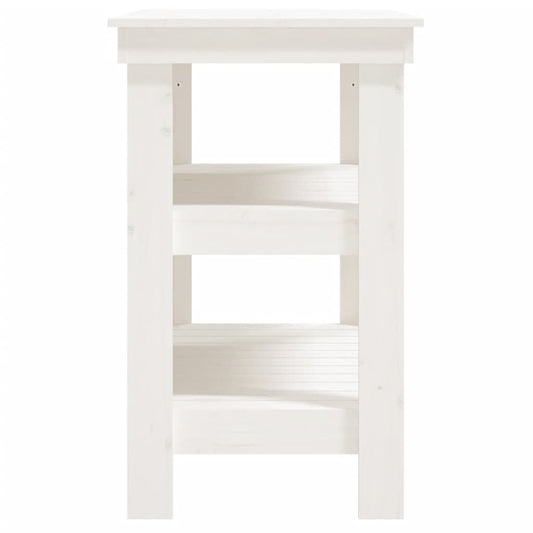 Arbeidsbenk hvit 78,5x50x80 cm heltre furu