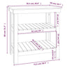 Arbeidsbenk hvit 78,5x50x80 cm heltre furu