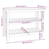 Arbeidsbenk 110,5x50x80 cm heltre furu
