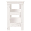 Arbeidsbenk hvit 110,5x50x80 cm heltre furu