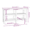 Arbeidsbenk honningbrun 142,5x50x80 cm heltre furu