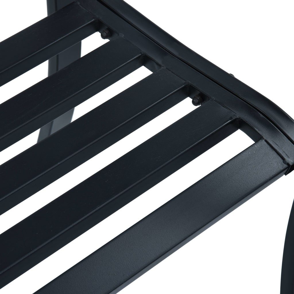 Hagebenk svart 120 cm stål vidaXL