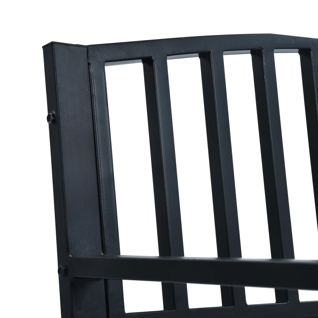 Hagebenk svart 120 cm stål vidaXL
